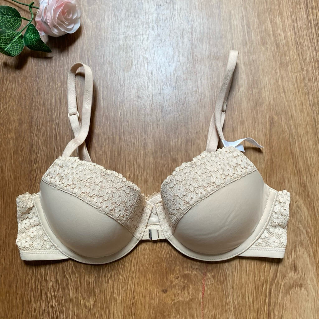 BRANDED BRA BERKAWAT PUSH UP KAIT DEPAN SIZE 34D 34B B75 D75