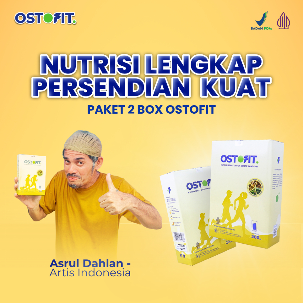 OSTOFIT ORIGINAL PAKET 2 BOX - Susu Nyeri Sendi Ekstrak Herbal 200gr Halal BPOM