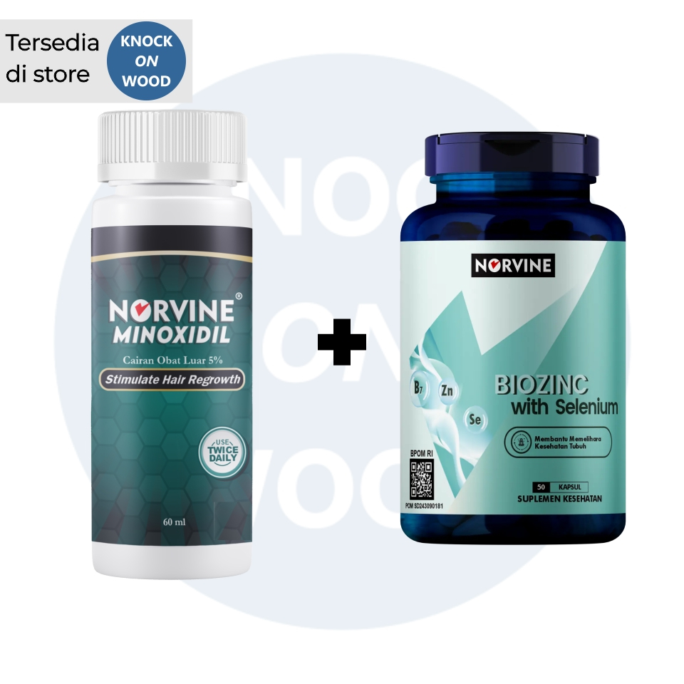 Paket Norvine 5% Biozinc Menumbuhkan Rambut dan Brewok [Garansi 100% Original]