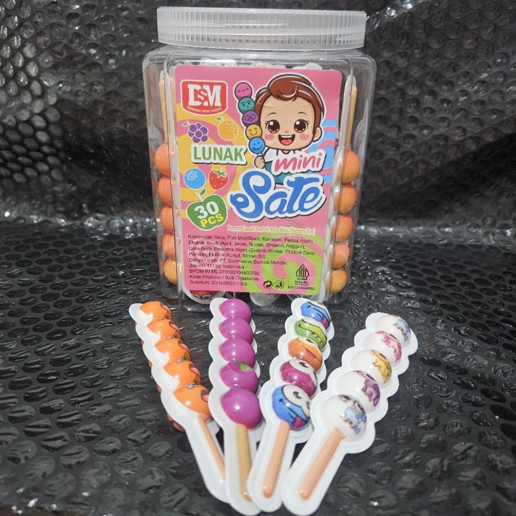 Permen Lunak mini sate Permen Lunak bola mata Gummy eye
