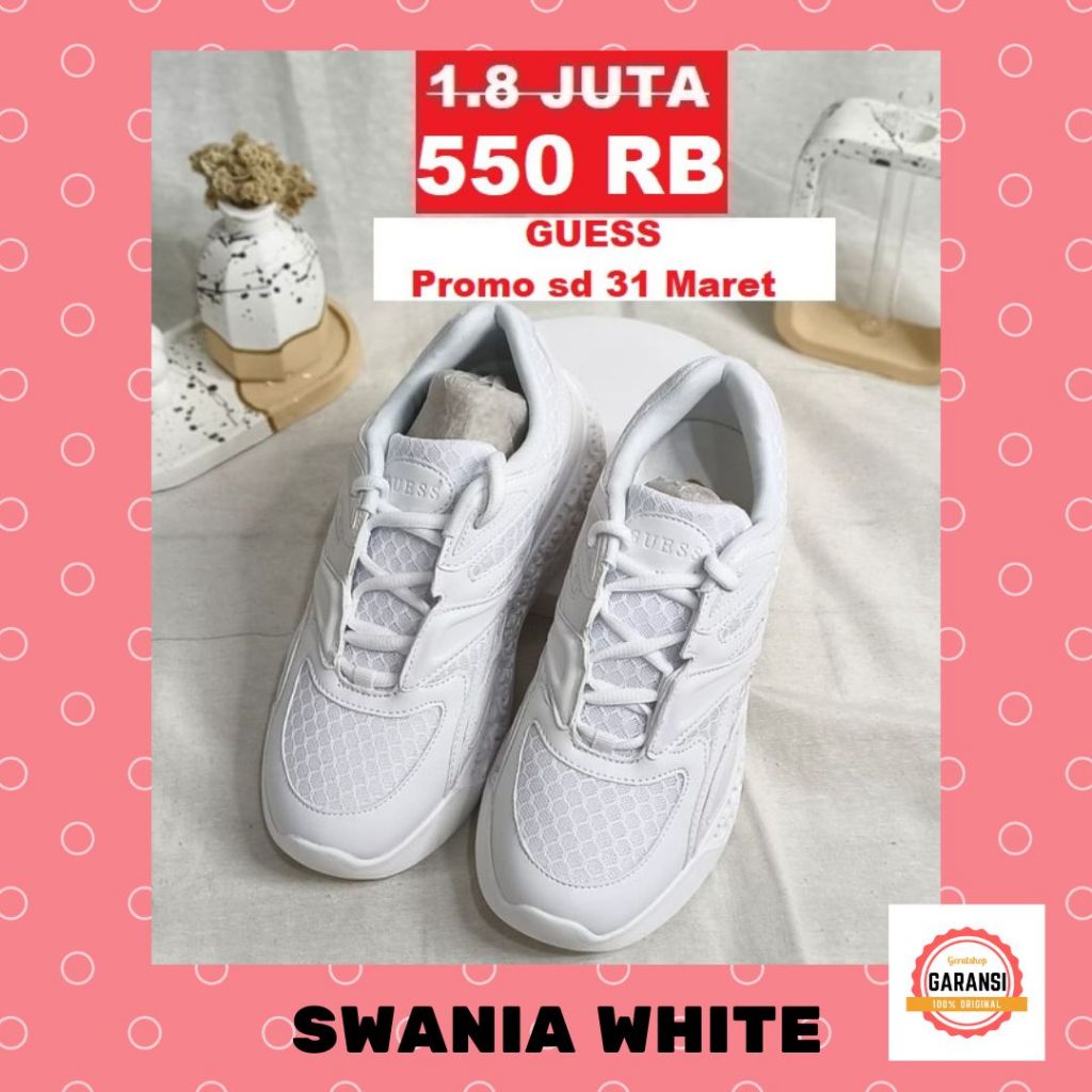 Sepatu sneakers wanita seri SWANIA Guess 100% original store