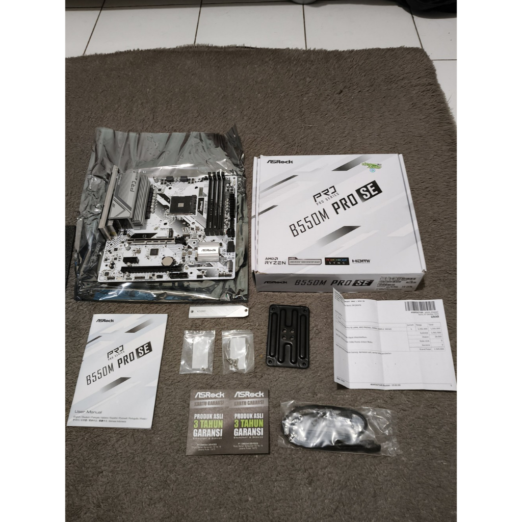 Motherboard ASRock B550M Pro SE AM4 Second Garansi 2027