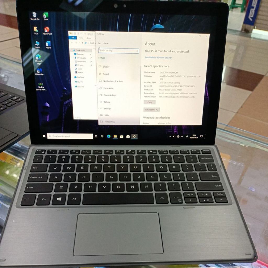 Laptop Dell latitude 7200 2-in-1 Flip Core i5 Core i7 Gen8 | RAM 16GB SSD 512GB | keyb bisa dilepas