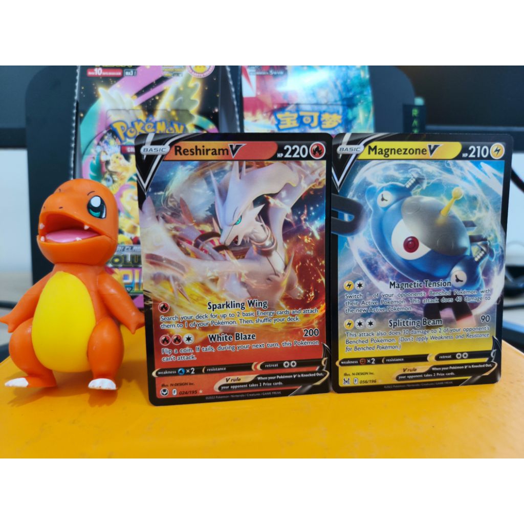 Pokemon TCG (ENG) - Reshiram V 024/195 RR - Magnezone V 056/196 RR