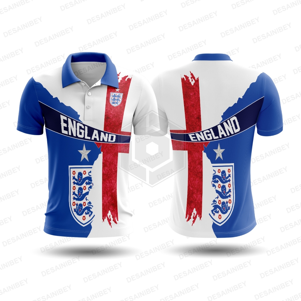 Baju Kaos Wangki Pria Piala Dunia 2026 England / Jersey England Printing Art-01