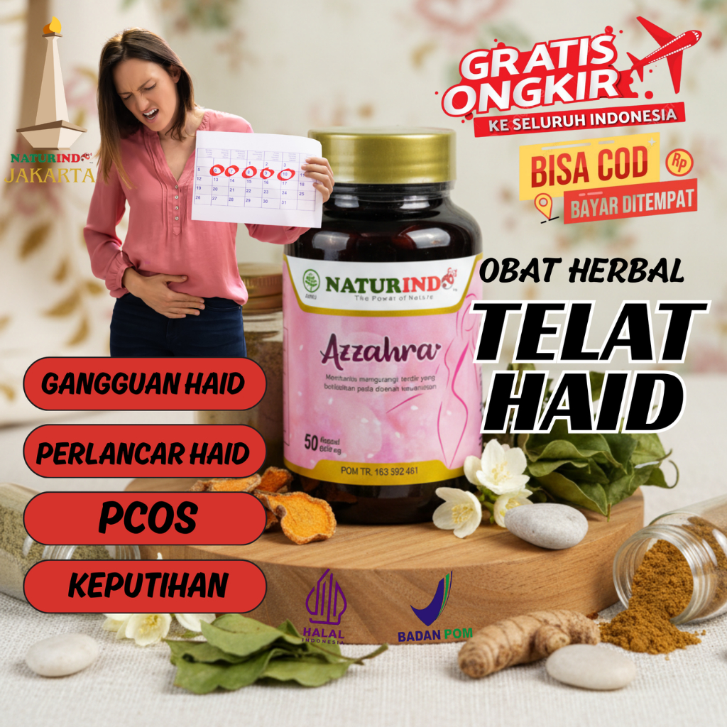 Azzahra Naturindo Jamu Pelancar Haid Herbal Telat Haid 1 Minggu 1 2 3 Bulan Mens  Menstruasi Perlanc