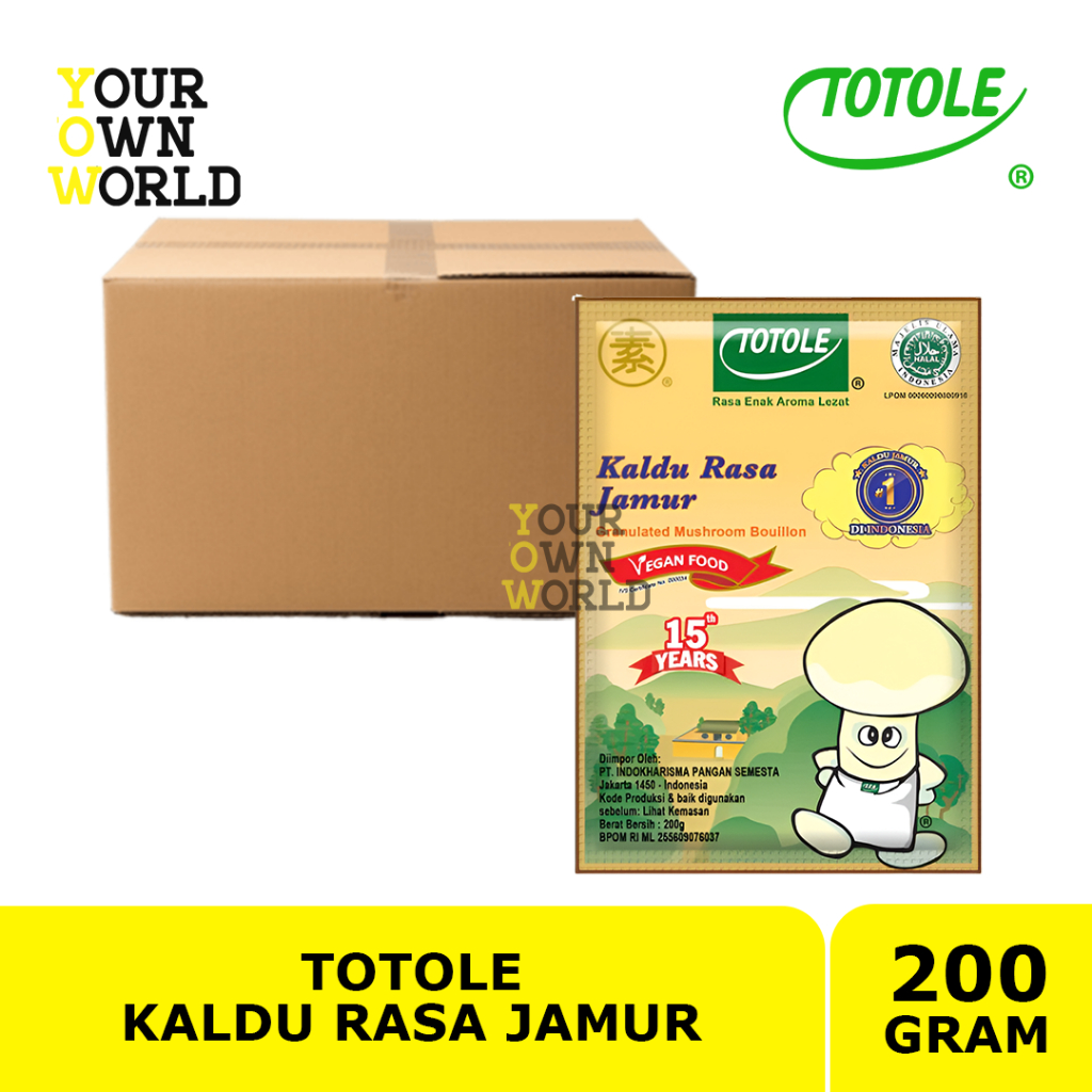 CTN - TOTOLE Kaldu Jamur 200 gram (1 DUS) | TOTOLE Kaldu Rasa Jamur 200gr 1 DUS | TOTOLE Mushroom Bo