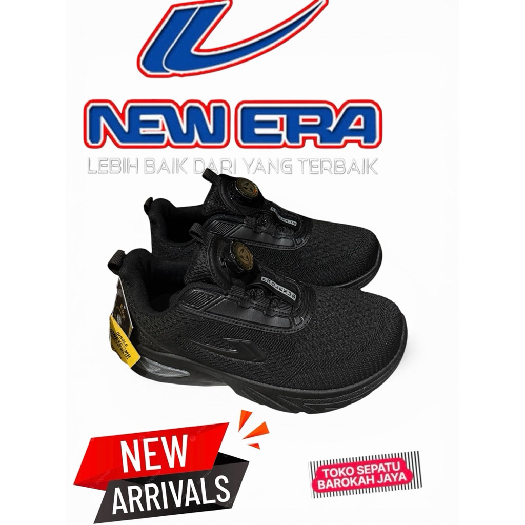 SEPATU NEW ERA PUTARAN 34-37 HITAM POLOS