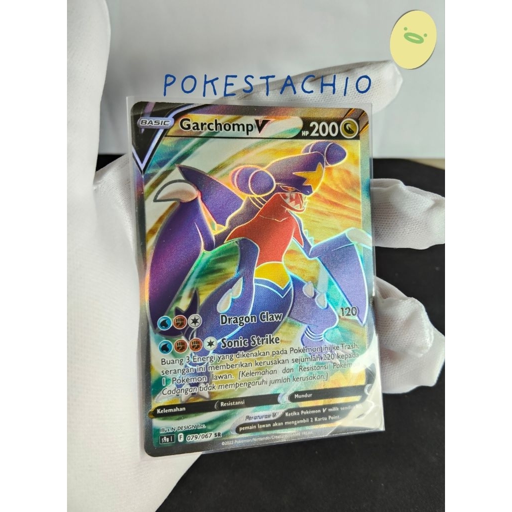 Garchomp V pokemon card, kartu pokemon