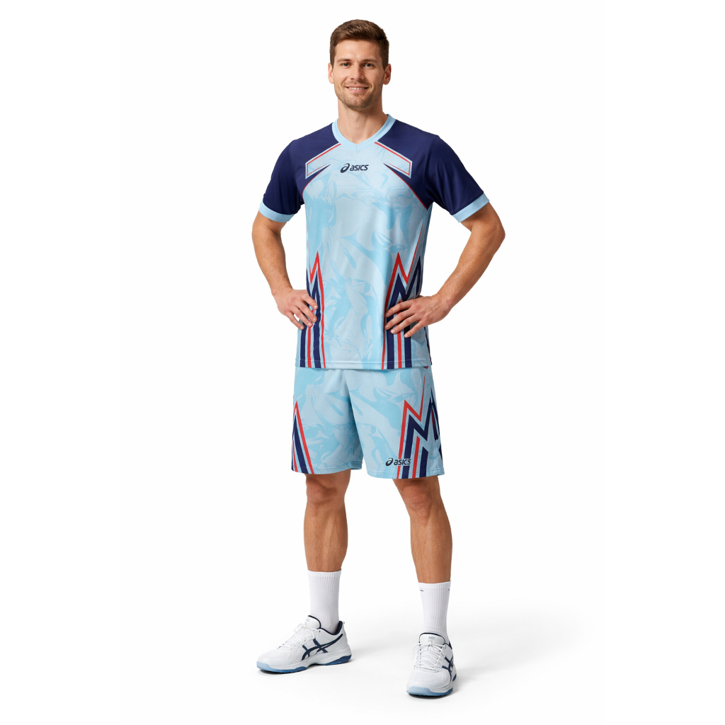 Setelan Voli Badminton Men Asics/Setelan Jersey Voli Badminton Men Asics