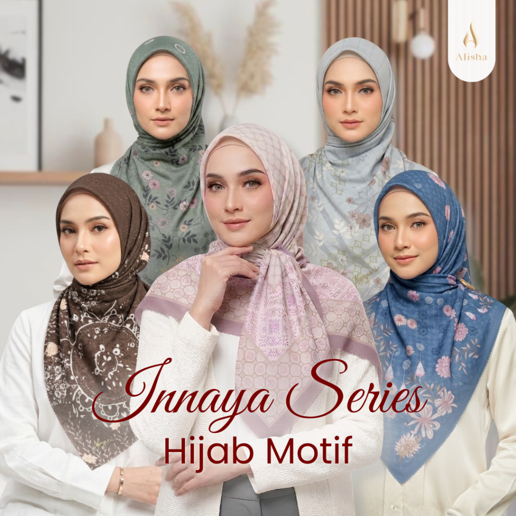 INNAYA SERIES MOTIF MIX -Alisha Fancy Shop - Hijab segiempat