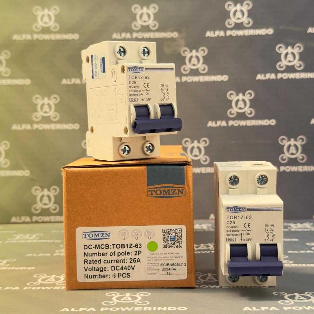 TOMZN 2P DC 440V MCB 25A - TOMZN20 TOMZN 2P DC 440V MCB 32A - TOMZN21 TOMZN 2P DC 440V MCB 63A - TOM