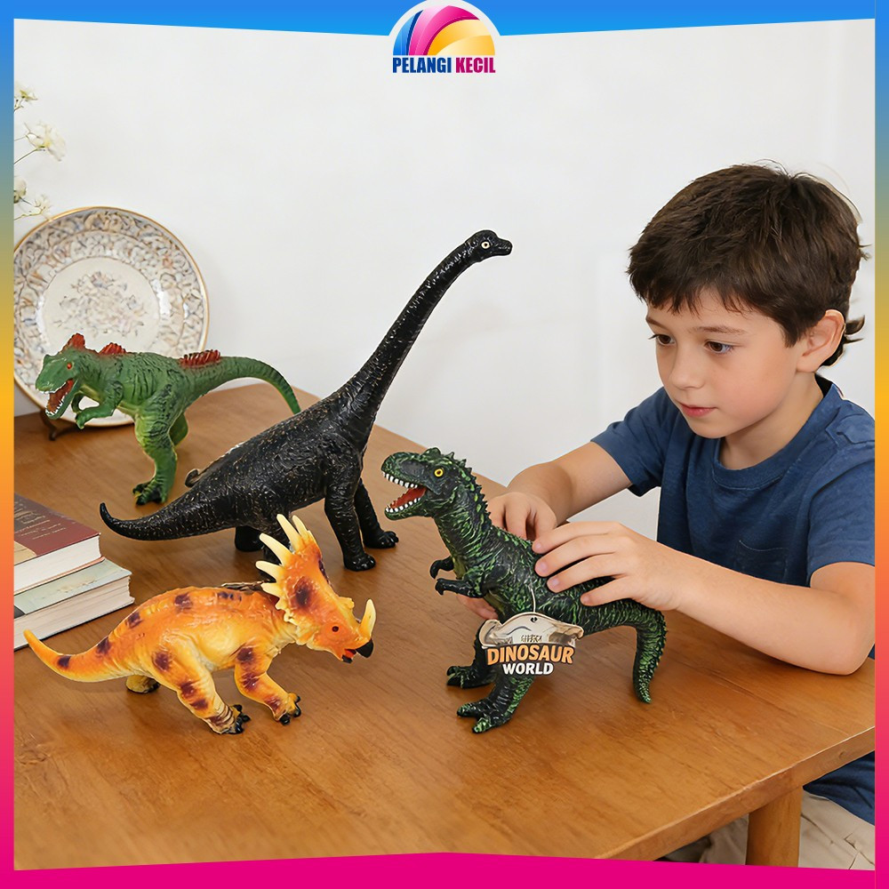 Mainan Anak Dinosaurus Action Figure Dinosaur Karet / Mainan Koleksi Anak Import / Mainan Dinosaurus