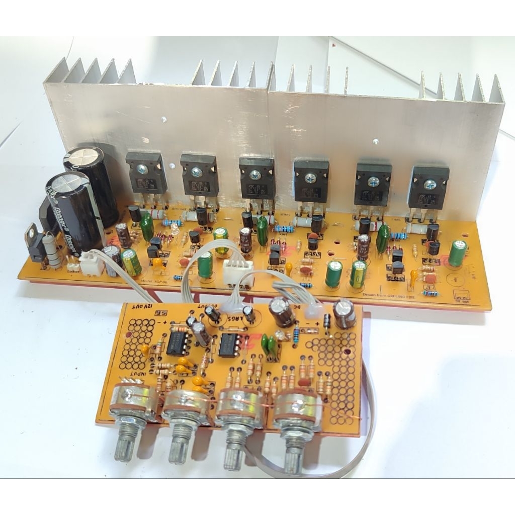 Kit Power Amplifier 2.1 subwoofer 300watt real. 3 channel speaker modul.