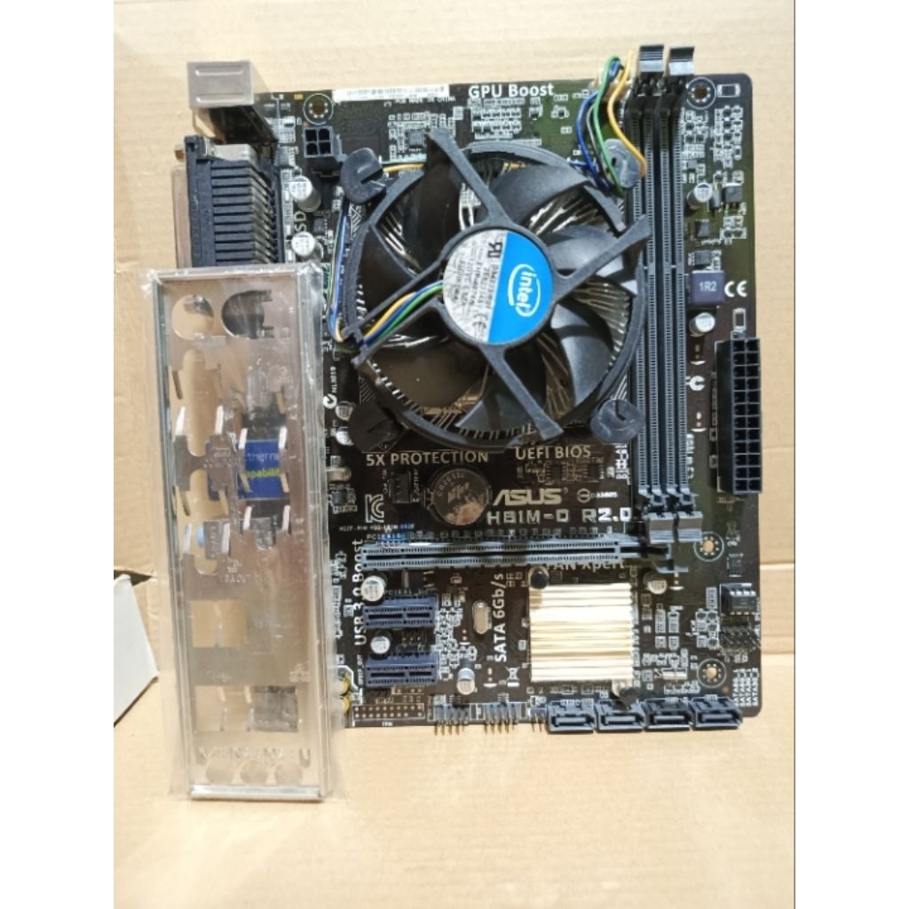 Paketan Motherboard Mobo H81 Asus Intel Core i5 4670 Haswell