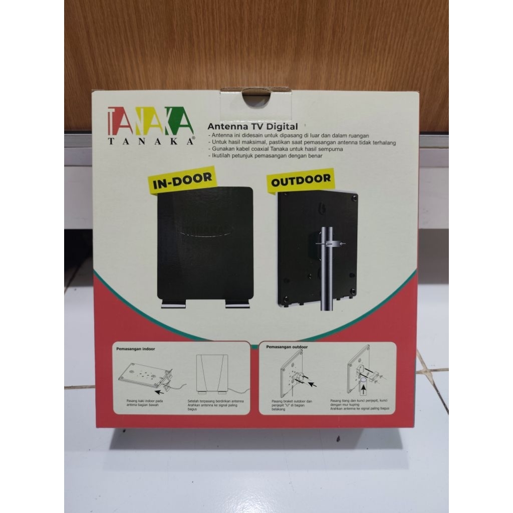 TANAKA ANTENA TV DIGITAL INDOOR OUTDOOR ANTENA FLAT