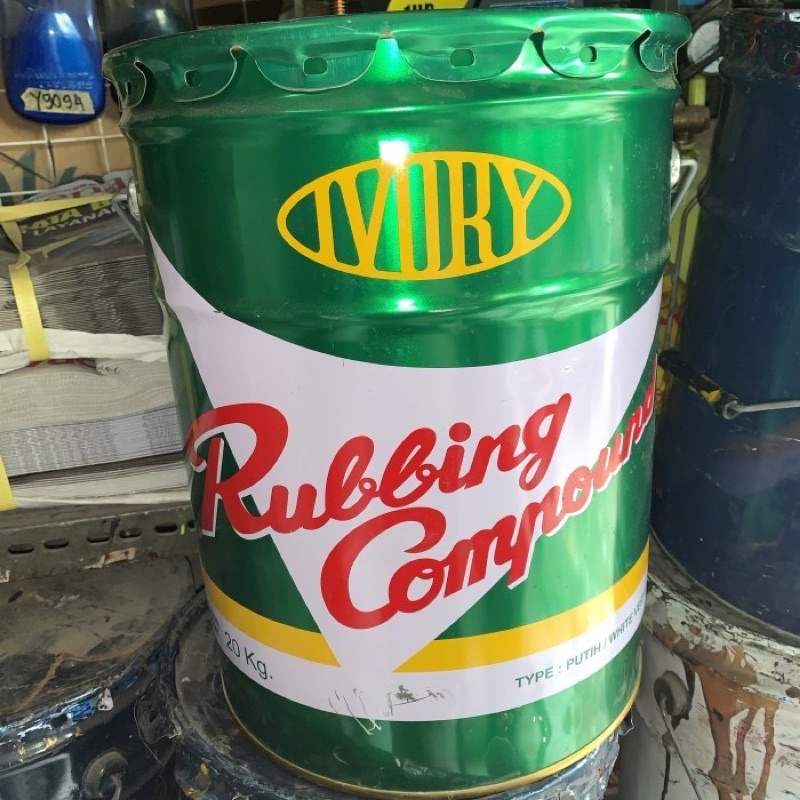 Rubbing Compound Ivory Putih 20kg Ukuran Pail