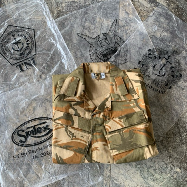 SERAGAM SATU SETEL PDL LORENG LIBANON UN ORI 100% PEMBAGIAN/PDL JATAH PEMBAGIAN ORIGINAL LORENG TNI 