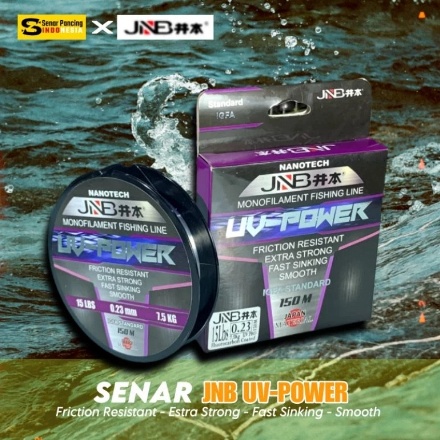 Senar Pancing JNB UV-Power Nylon 150M - Senar Pancing Monofilament Seuper Kuat, Super Lentur