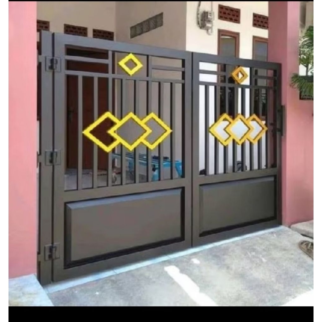 pagar besi hollo galvanis minimalis