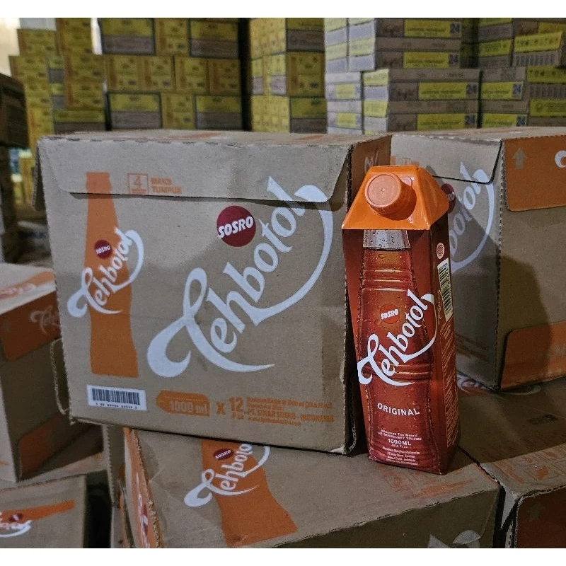 ( KHUSUS INSTANT ) CTN 12* 1000ML - TEH KOTAK SOSRO 1 LITER ISI 12 PCS / SOSRO 1LITER