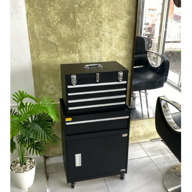 BDX troly barber /rak barbershop/meja barber / rak perkakas / rak serbaguna/ rak pangkas / rak salon