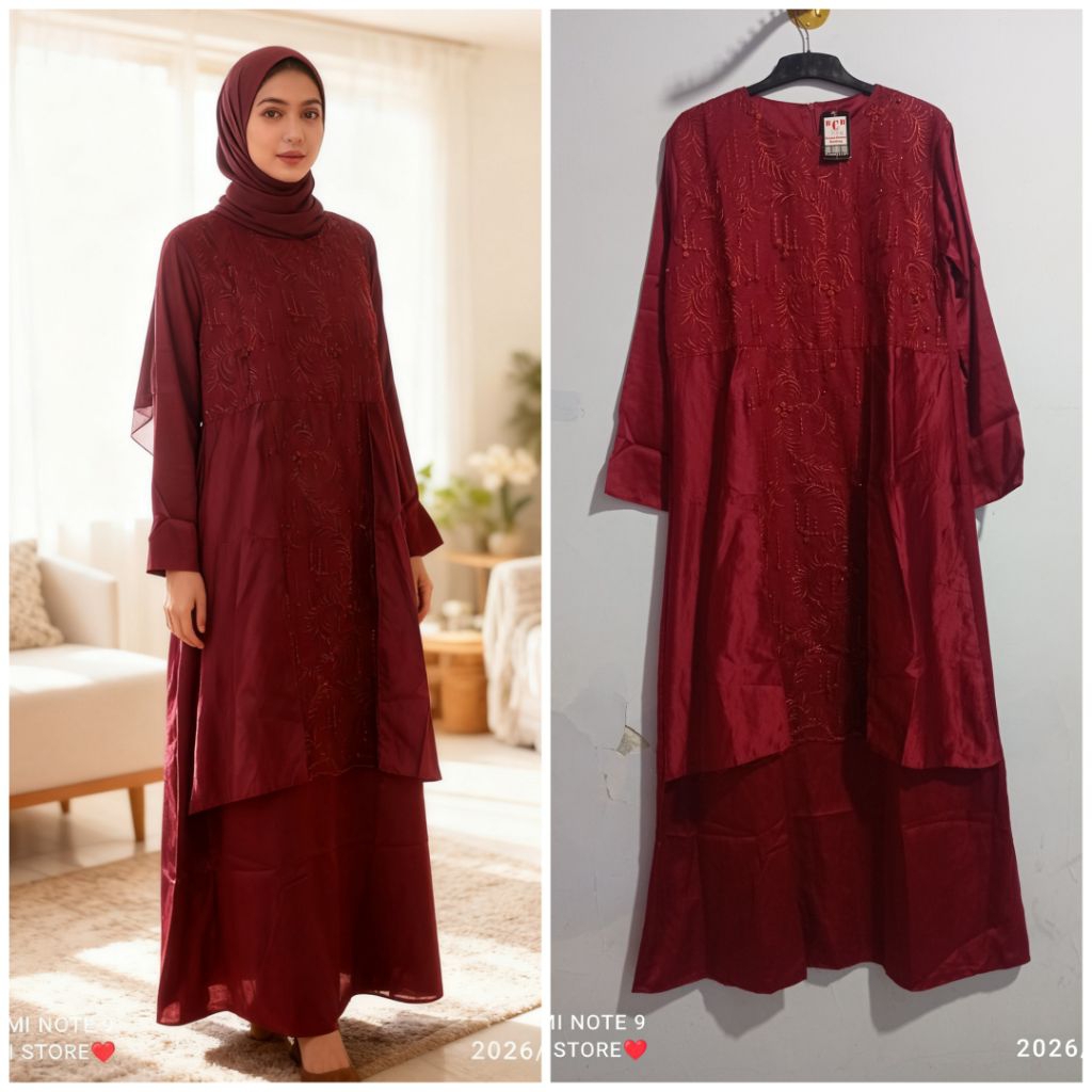 GAMIS BRUKAT MUTIARA SATIN PREMIUM LD 110