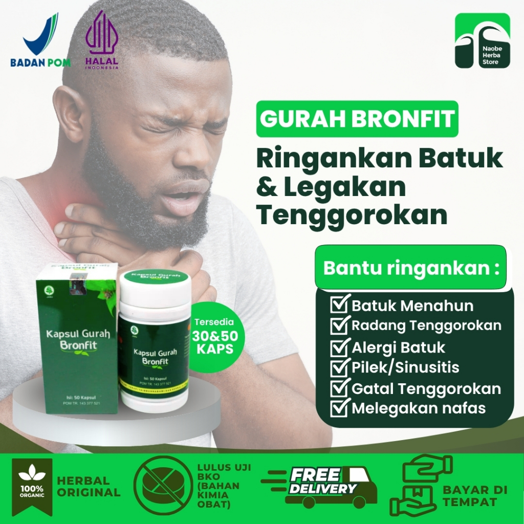 GURAH BRONFIT -  Herbal Obat Batuk Menahun Sesak Nafas Bronkitis Sinusitis Obat Gurah Original