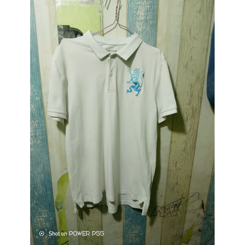 Giordano polo shirt 3d lion blue