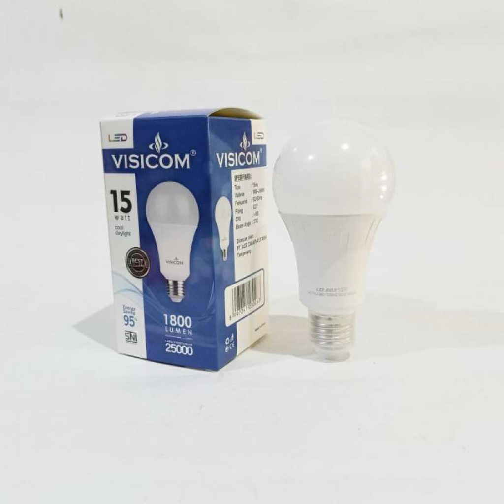 Lampu Led Bulb Visicom 15 Watt Cahaya Putih