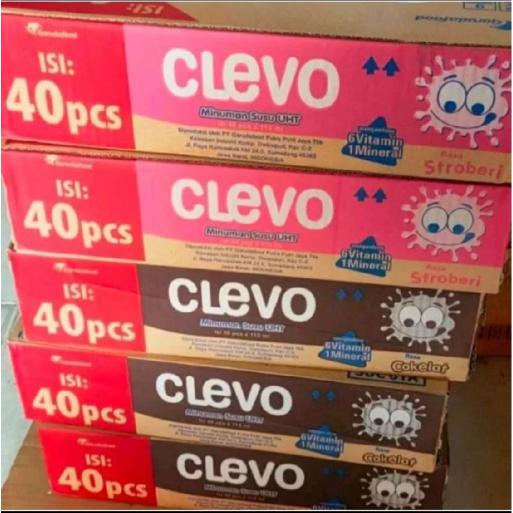 UHT susu Clevo 1 dus isi 40pcs
