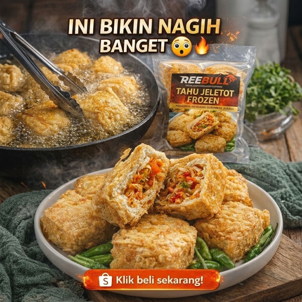 Frozen Tahu Jeletot Pedas | Cemilan Frozen Siap Goreng