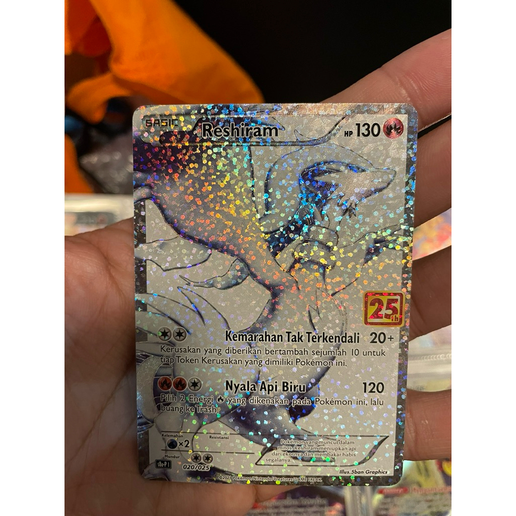 reshiram 25th pokemon tcg indonesia