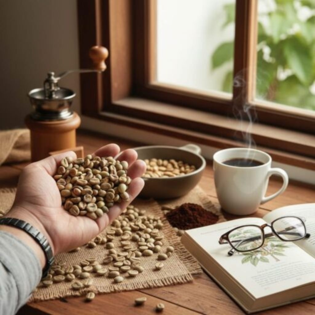 Greenbean Robusta 1kg Espresso Blend | Biji Kopi Mentah Gunung Kawi | Kopi Unik Specialty Coffee Ind