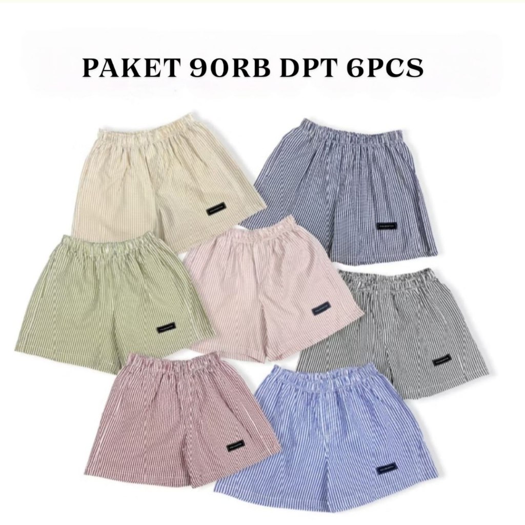 Celana Pendek Pria Salur | Celana Santai Rumah Pria Adem | Celana Pendek Distro Murah