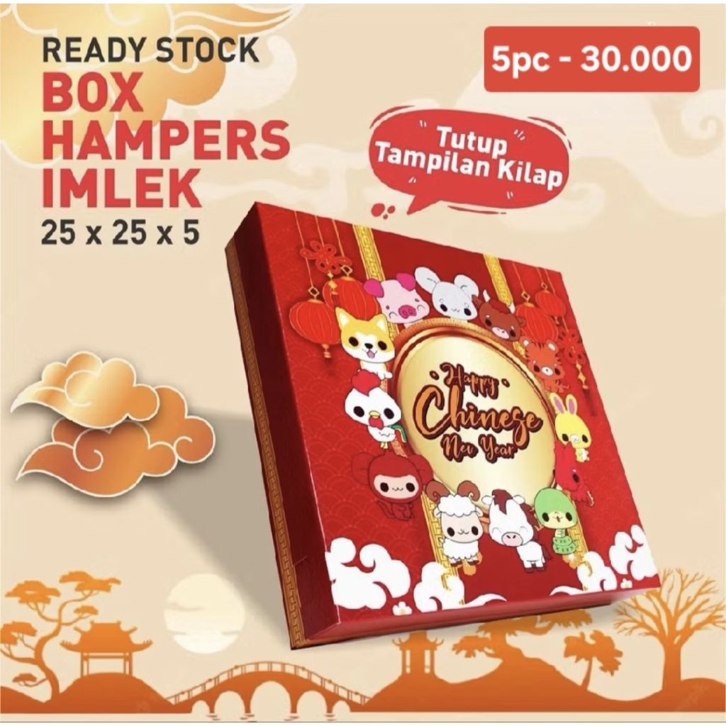 BOX HAMPERS IMLEK / KOTAK HAMPERS IMLEK / BOX HAMPERS CNY / KOTAK HAMPERS CNY