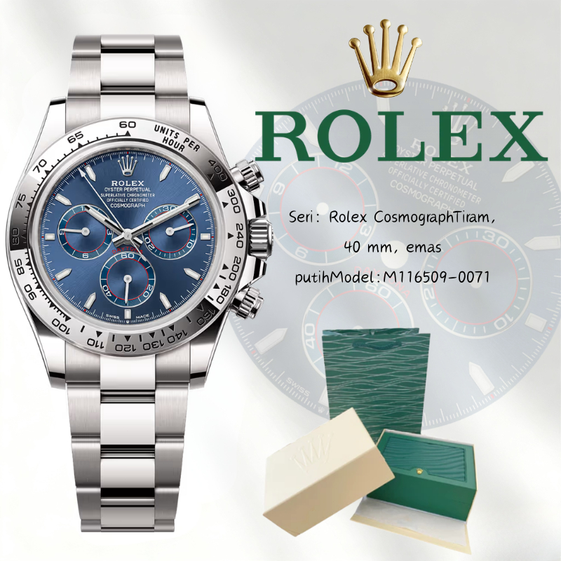 (100% Rolex Asli) Original Jam tangan Pria wanita Rolex Cosmograph Daytona M116509-0071  Jam Tangan 