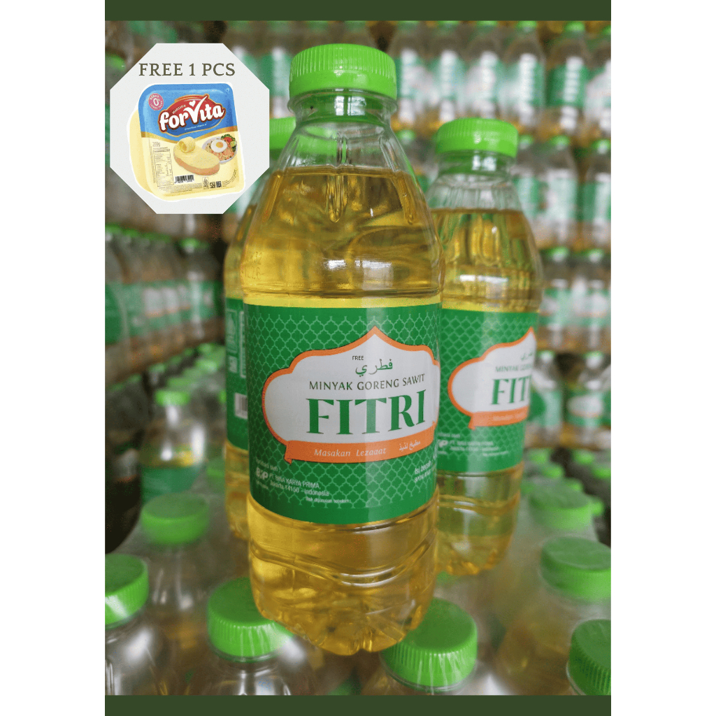 FITRI MINYAK GORENG BOTOL KECIL 400ML 1 KRT ISI 12 PCS - FREE 1 PCS FORVITA TUB 200GR
