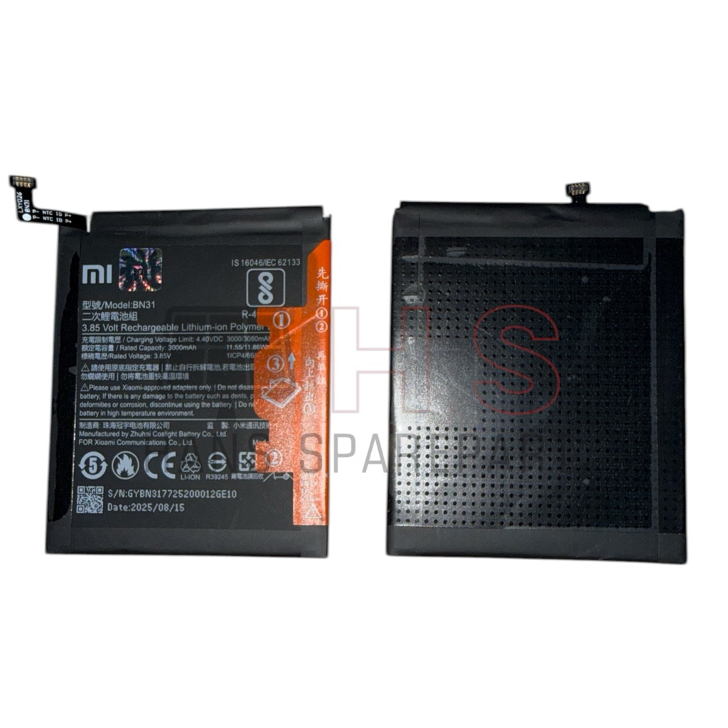 BN31 BATERAI XIAOMI REDMI NOTE 5A / NOTE 5A PRIME / NOTE 5A PRO - ORIGINAL