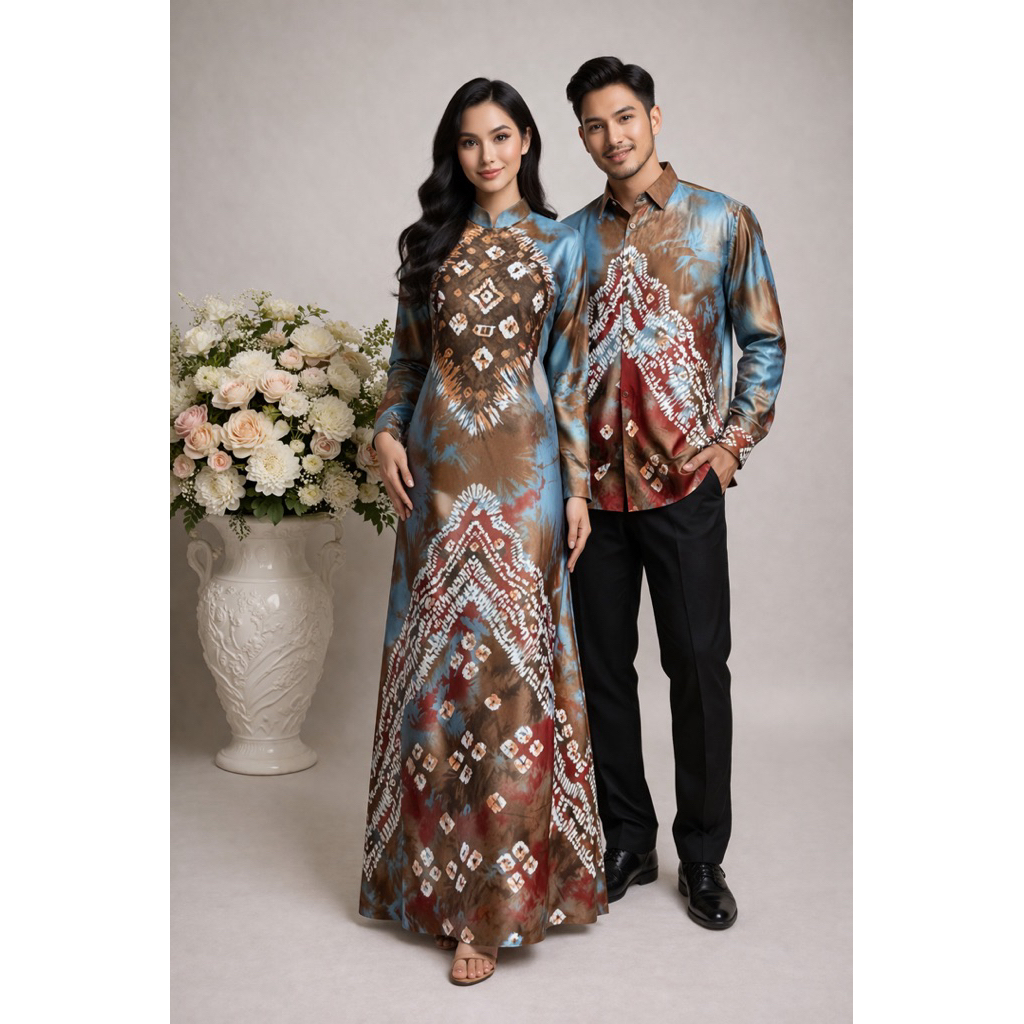 BEST SELLER‼️ Gamis Jumputan Couple Premium | Set Pasangan Elegan & Mewah