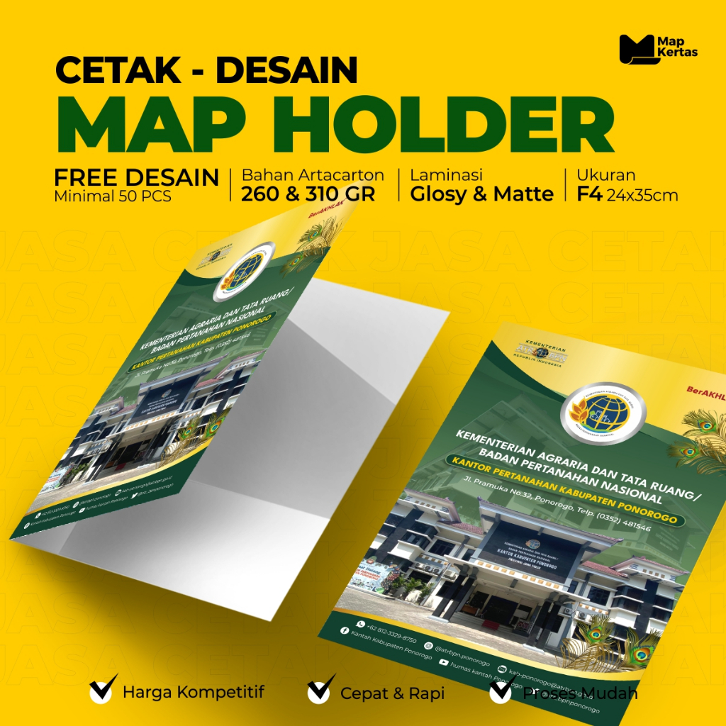 CETAK MAP FOLDER CUSTOM DESAIN - MAP STOPMAP F4
