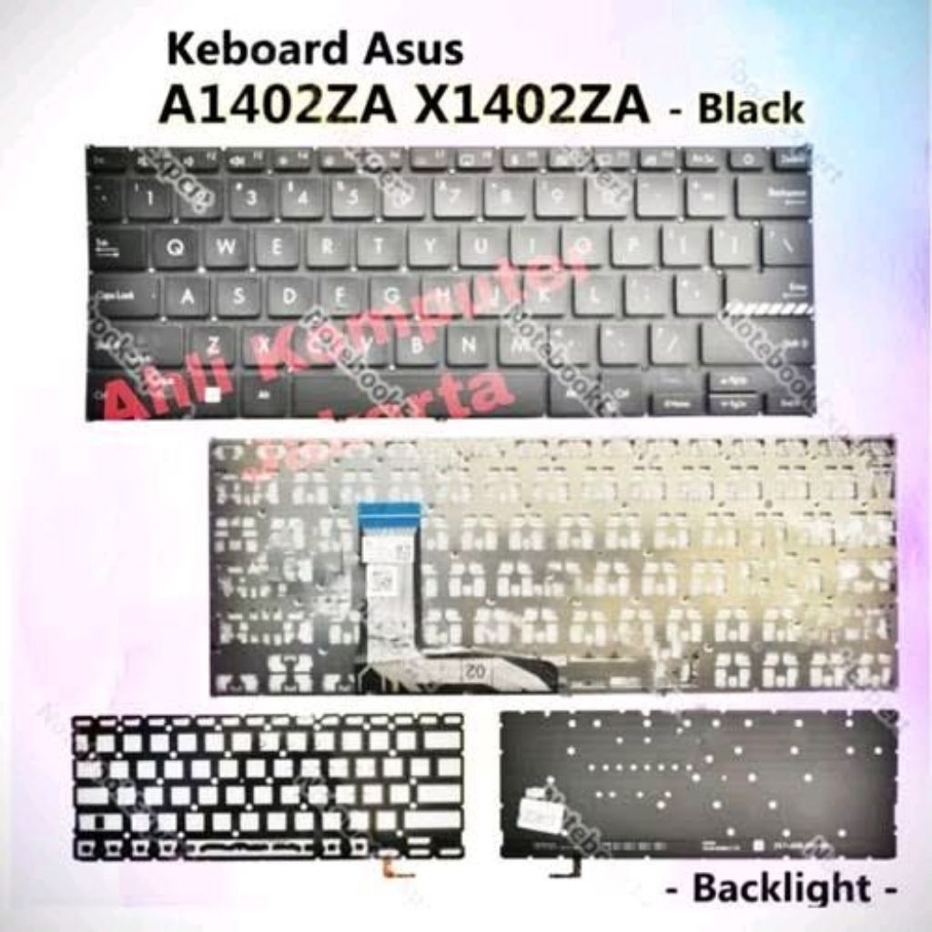 KEYBOARD ASUS VIVOBOOK 14 A1404 A1404Z A1404ZA X1404 X1404Z X1404ZA BACKLIGHT HITAM