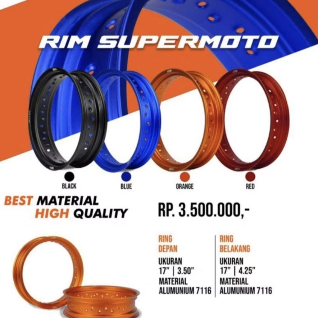 Velg Supermoto SGM Racing Aluminium 17 350 425 - KTM HUSQVARNA GASGAS YZ