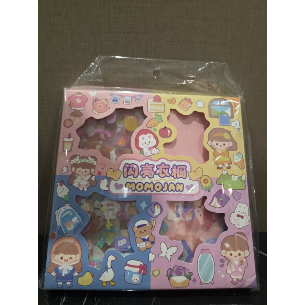 100 Stiker Momo Pink Motif Kartun Lucu, Tahan Air dan Aesthetic