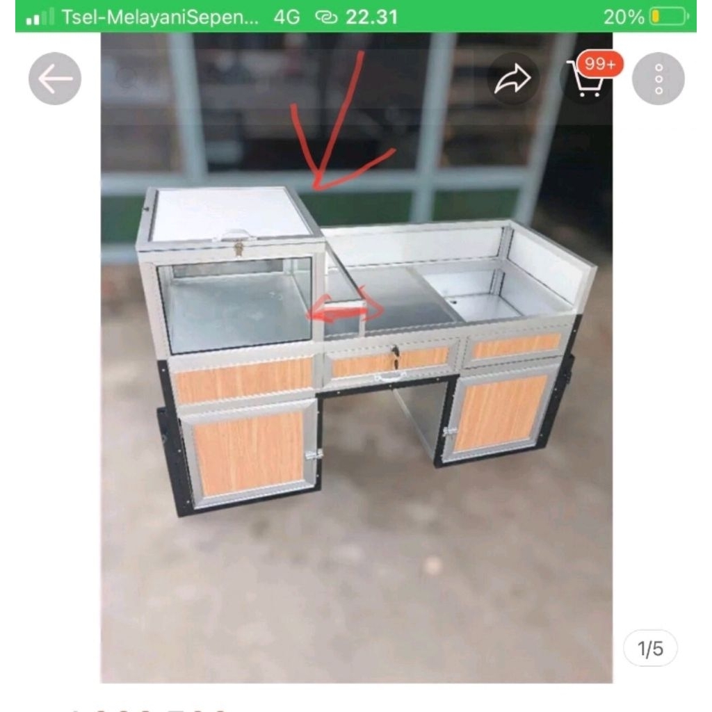 gerobak motor aluminium Vega ZR custom