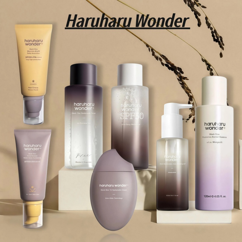 Haruharu Wonder sunscreen 50 ml / toner 150ml /   face cream 50ml /Essence 120ml /Cleansing oil 150m