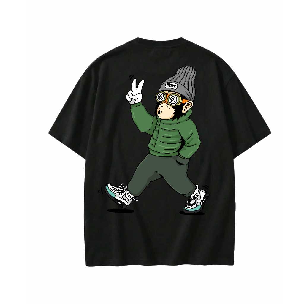 Market Monkey Kaos Pria Wanita Bob Puffin Black