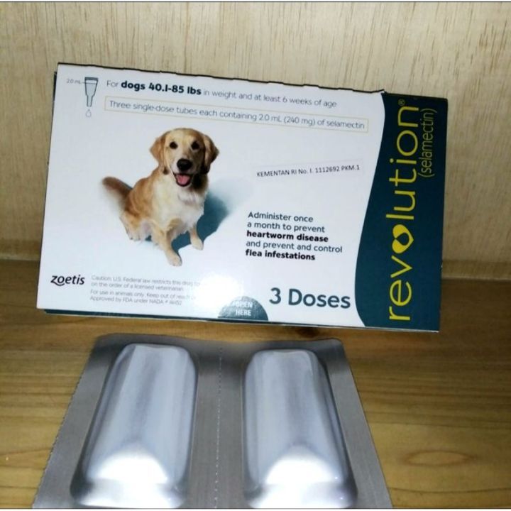 REVOLUTION ANJING TEAL DOG 20-40kg Obat Kutu Tetes Anjing Ampuh 2ml