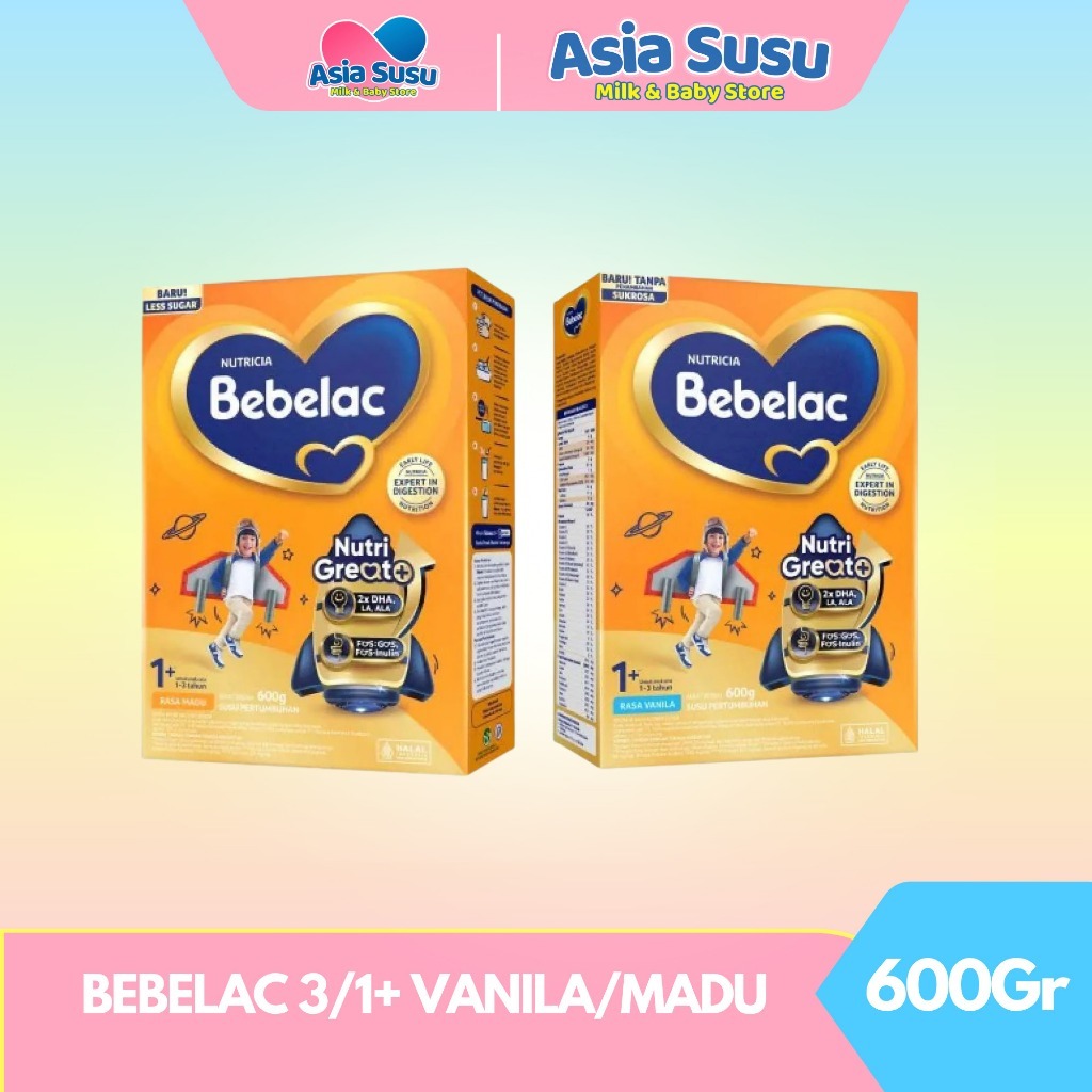 Bebelac 3 / Bebelac 1+ Susu Pertumbuhan Bubuk 600 GR (1-3 TAHUN)