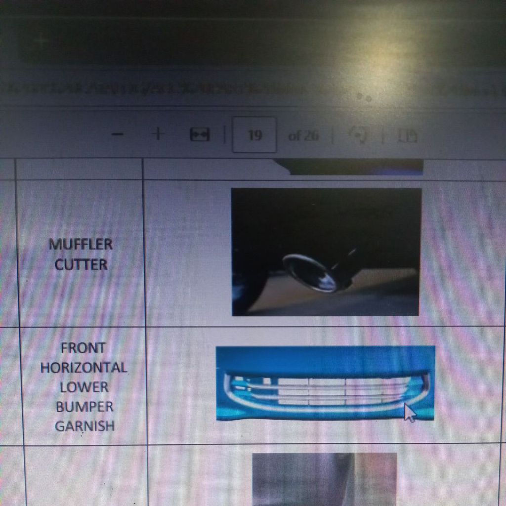 Garnis Bumper depan Mirage